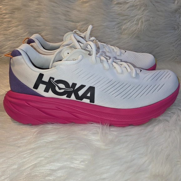 Hoka One One Shoes - HOKA Rincon 3 Running Shoes Women's 9.5 B Blanc De Blanc Eggnog 1119396